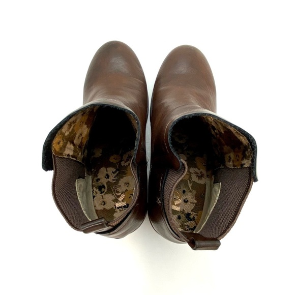 KORKS Elsie Ankle Chunky Heel Booties in Brown Size 10 - Picture 9 of 14